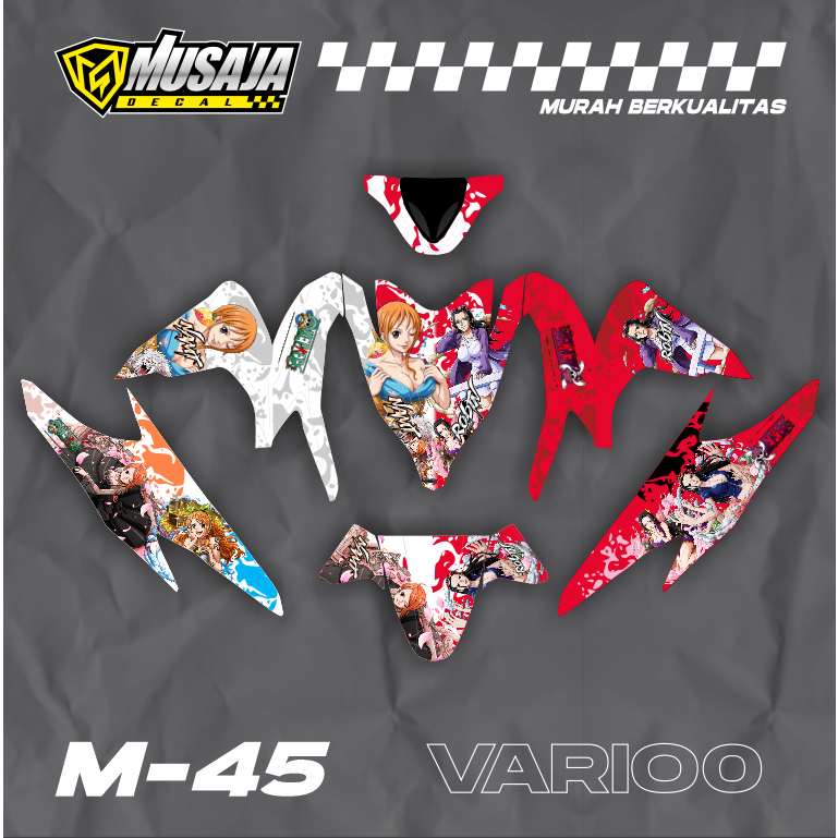 VARIO NEW 150 125 2018 2019 2020 2021 2022 motif one piece merah putih fullbody - dekal vario fullbo