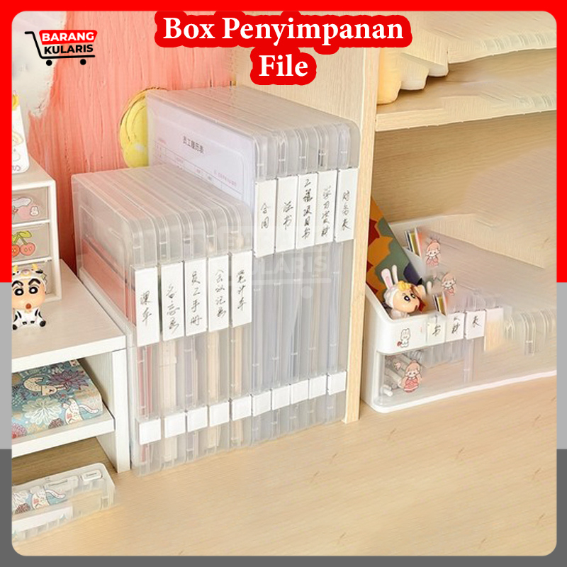

BKL - Kotak Penyimpanan Folder File A4 A5 Kotak Penyimpanan dokumen Kotak Penyimpanan Transparan
