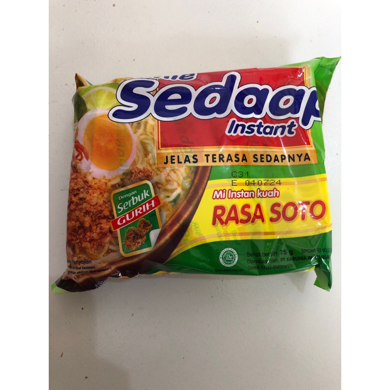 

paket mie sedap soto isi 5