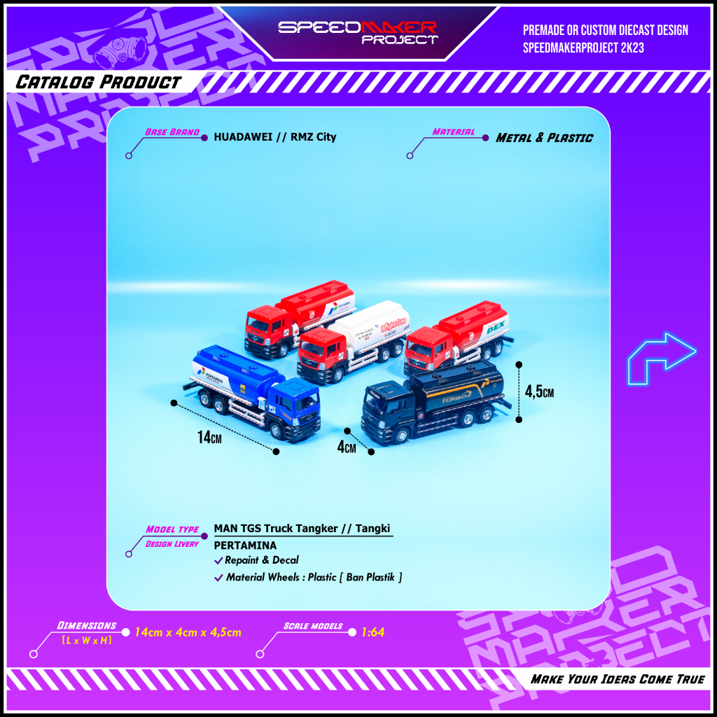 Huadawei Custom MAN TGS Truck Tanker Pertamina DEX | Pertamax Turbo | BrightGas | Patra Niaga Diecas