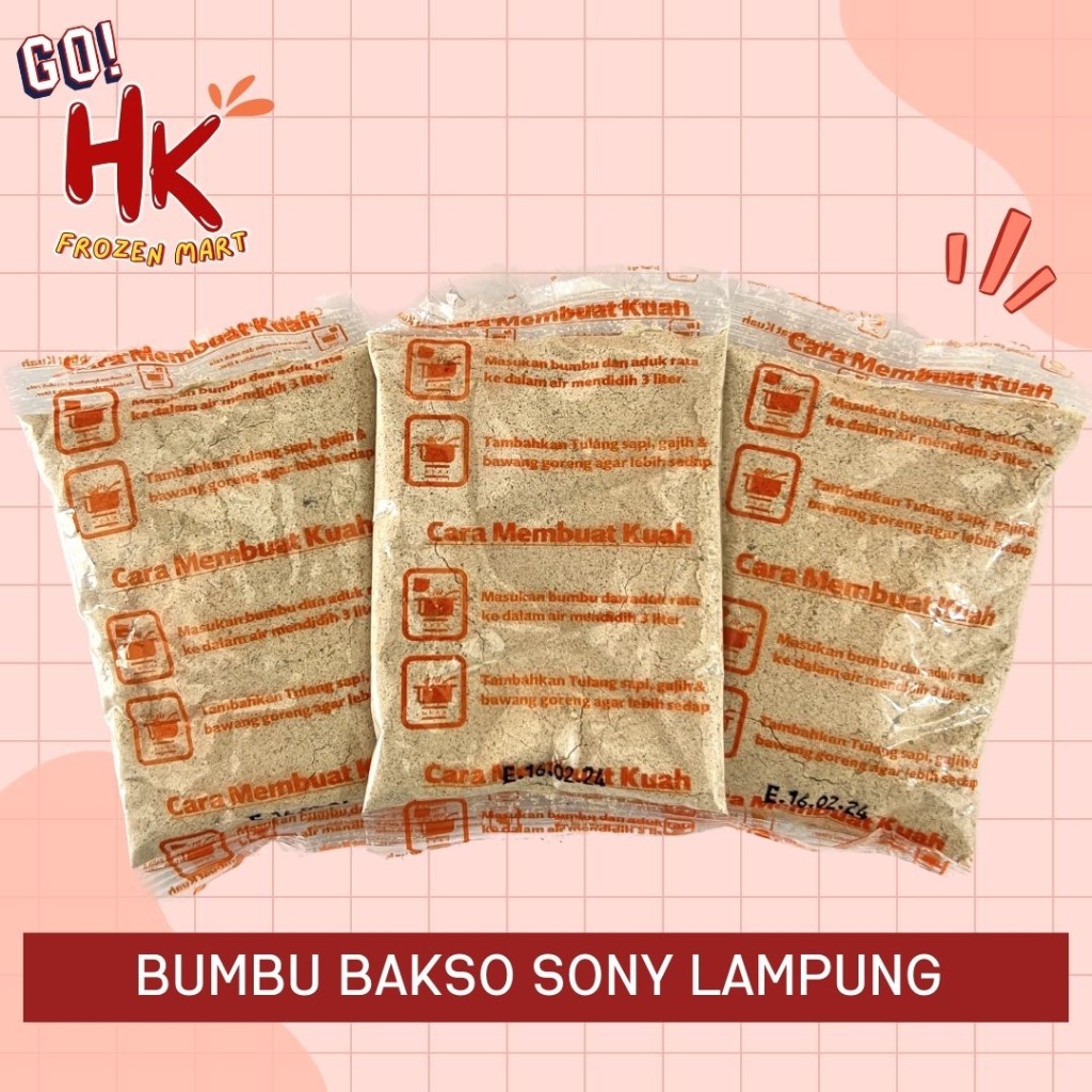 

Bumbu Bakso Son Hj Sony Asli Lampung | baso soni bumbu kering siap masak HK Frozen Mart