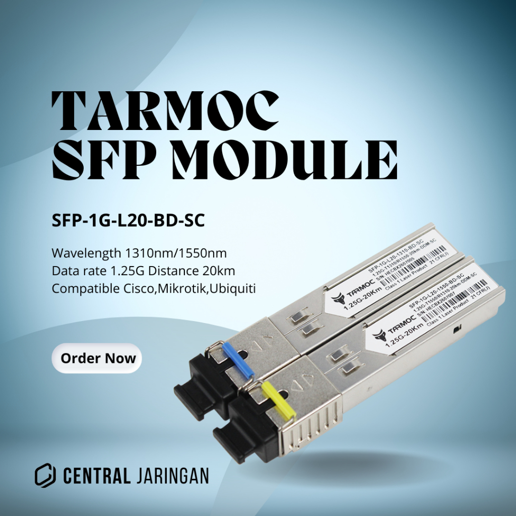 Tarmoc SFP-1G-L20-BD-SC | SFP 1G BIDI 20KM | SFP 1G 20KM Single Mode