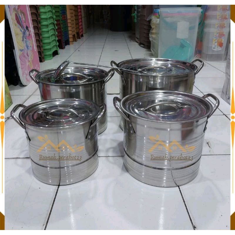 ROSH - Panci Dandang Langseng Stainless Steel / Panci Steamer Pot Rosh 555