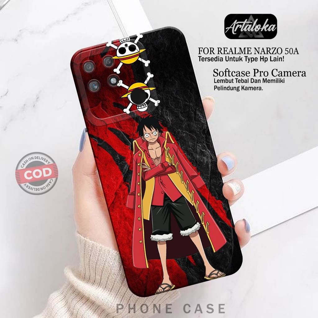Softcase Hp Realme Narzo 50A Fashion Case Anime Case Realme Narzo 50A Silikon TPU Pro Camera Casing 