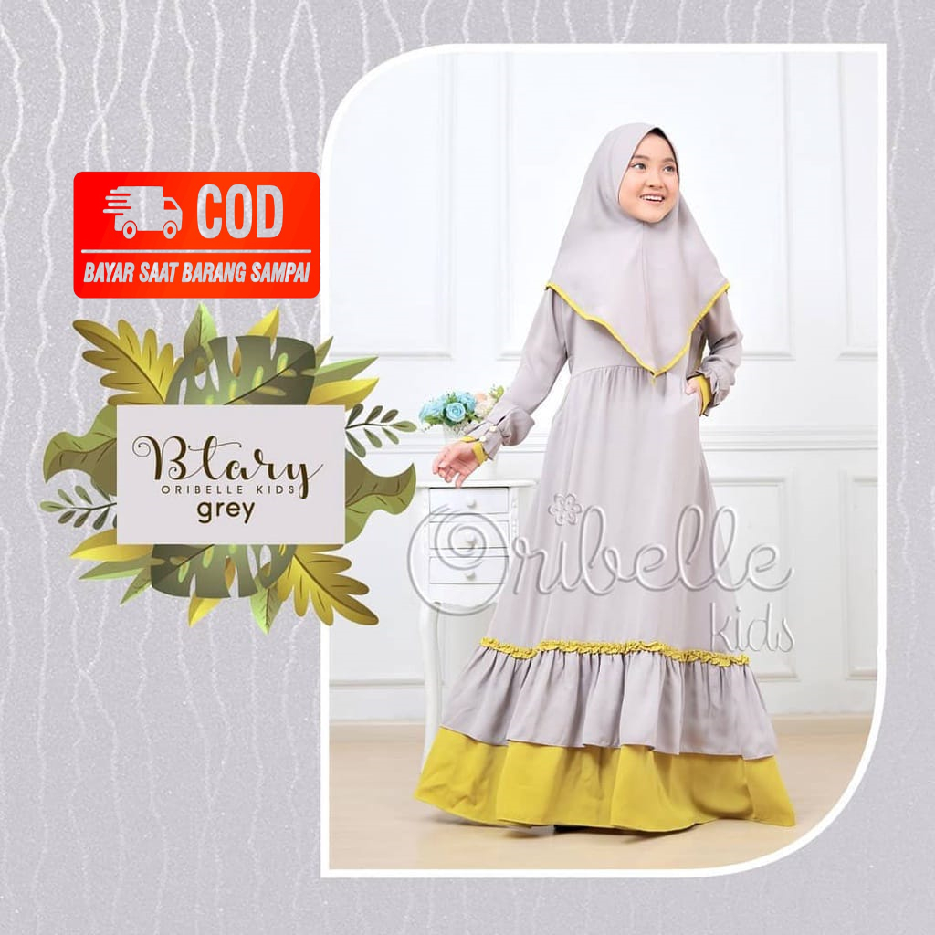 MLK-Baju Gamis Syar'i Anak Perempuan / Baju Muslim Anak perempuan TERBARU Umur 10-12 Tahun Bahan mos