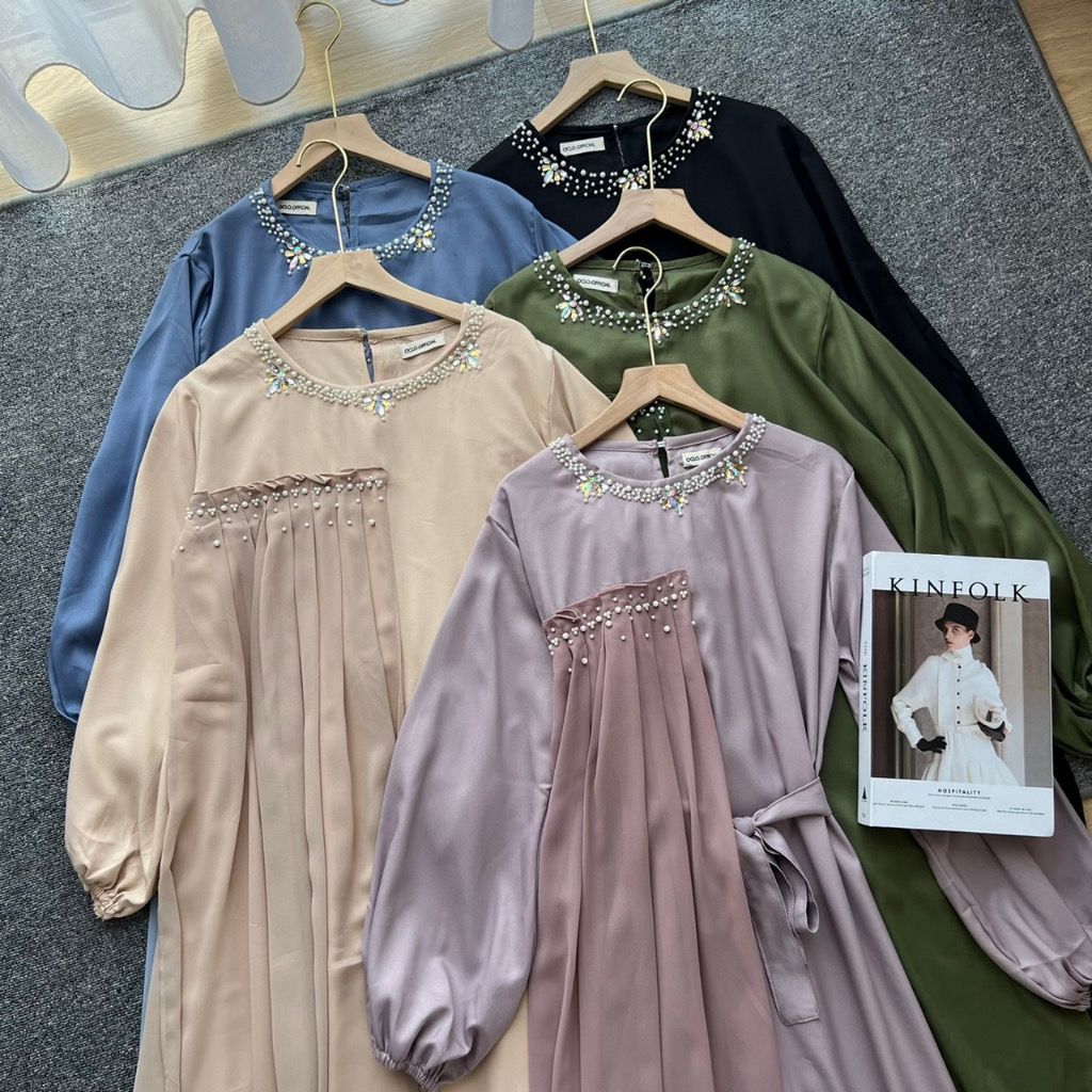 OCLO original by Oclo.Official Nazilara Dress Gamis Muslim Wanita