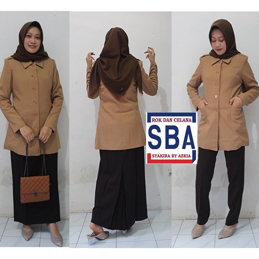 ☌➜✥ Setelan Blazer Pramuka Rok Atau Celana Brand Azkia