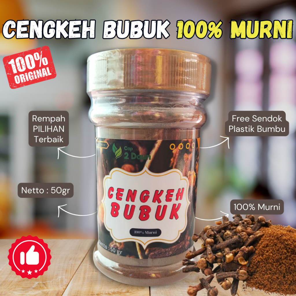 

Cengkeh Bubuk Murni 100% Kemasan Botol 50Gram