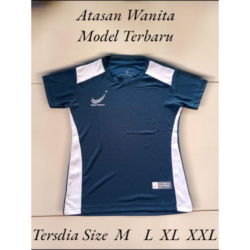 COD PAKAIAN BAJU ATASAN WANITA FREE SABLON NAMA NOMOR PUNGGUNG OLAHRAGA ZUMBA LARI AEROBIK BADMINTON