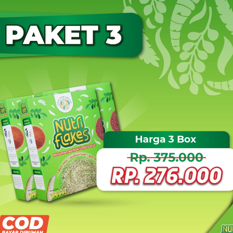 

Grosir Nutriflakes - Umbi Garut Asam Lambung Original Paket 3 Box