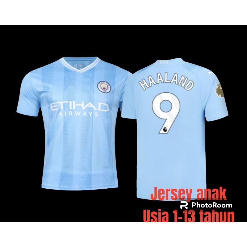 jersey anak kaos bola anak Jersey mancity anak kaos bola anak mancity haaland (ATASAN)