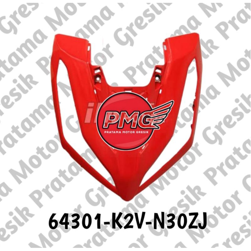 Cover Tameng Depan Merah Kilap Honda Vario 125 eSP K2V - 64301K2VN30ZJ