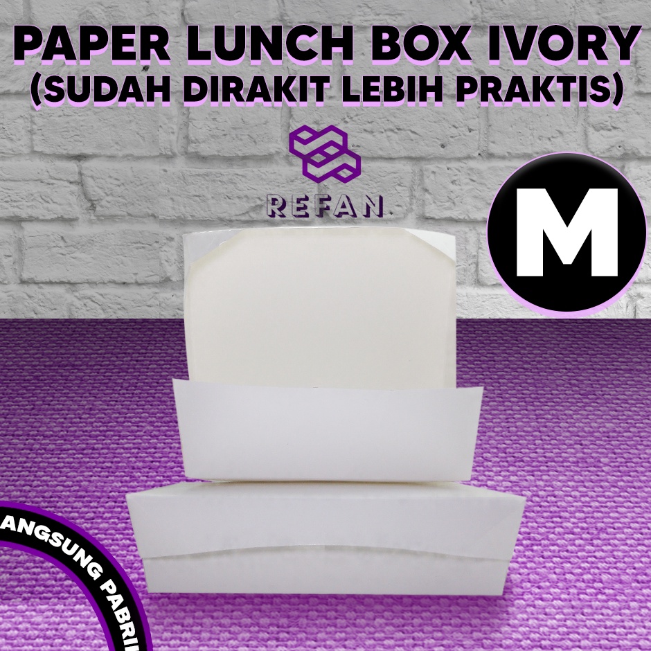 Meroket PAPER BOX LUNCH UKURAN M / PAPER LUNCH BOX SIZE M / PAPER BOX PREMIUM