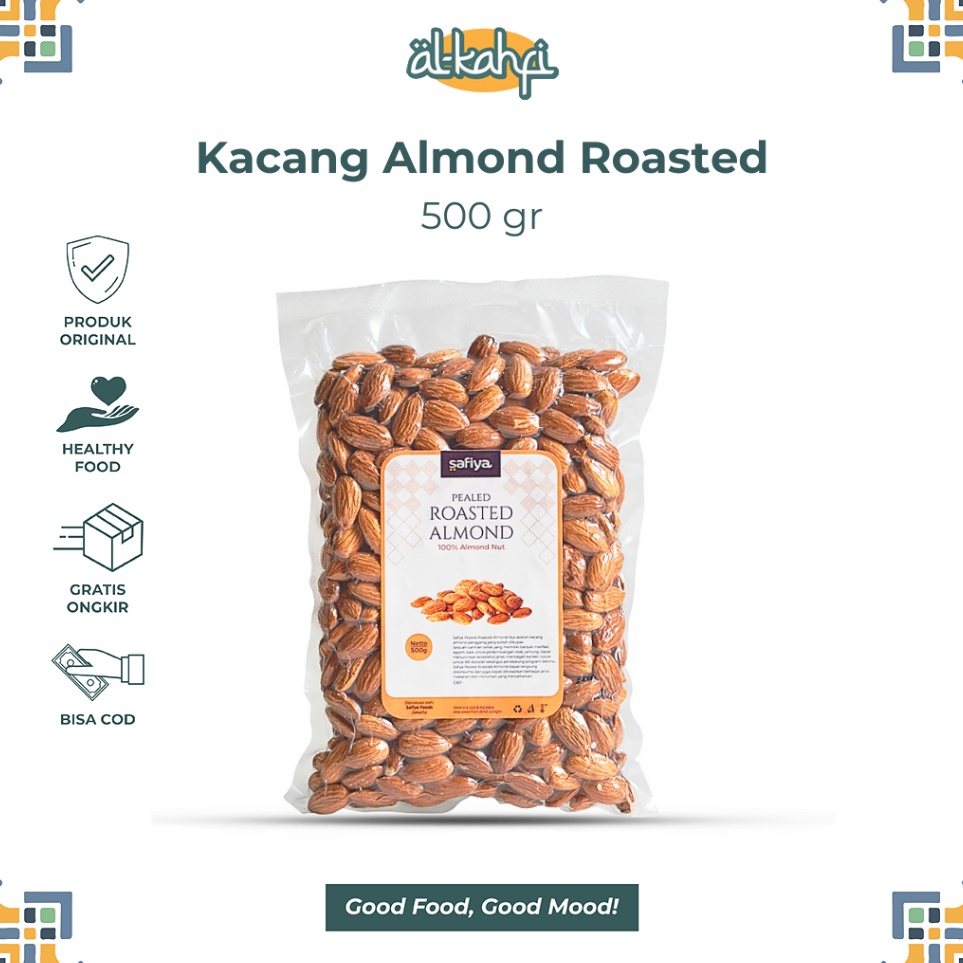 

Baru Kacang Almond Kupas Roasted 500 gr | Kacang Almond Panggang Original