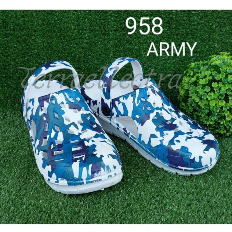 MODEL IPD355 Sandal Kodok Printing Motif Pria Wanita, Sandal Medis Dokter, Sepatu Sendal Baim, Sanda