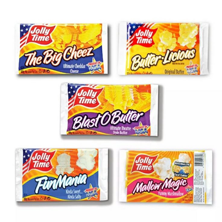 

Sale Jolly Time Popcorn | Popcorn Murah | Popcorn Enak | Fun Mania | Big Cheese | Blast Of Butter | Butter Licious | Mallow Magic