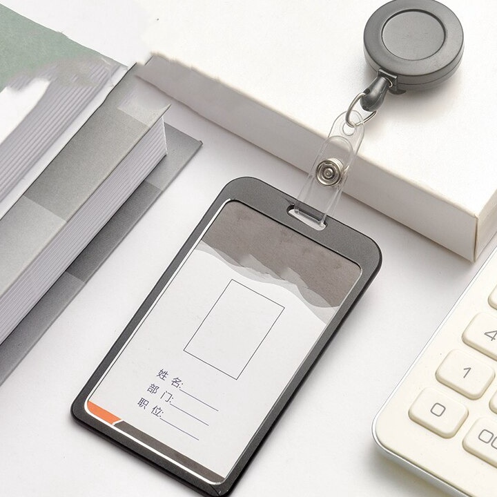 

Terlaris Name Tag Yoyo ID Card Holder Kartu Izin Metal Kantong Tarik 2 sisi Best Seller