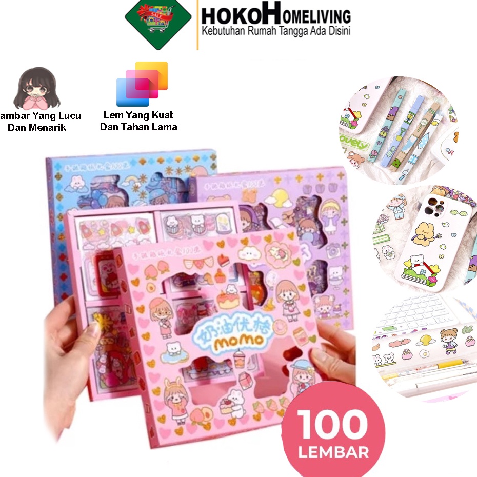 

Harga Murah HOKO Momo Stiker 2D 100 Lembar Lucu Sticker Kartun Korea Motif Anti Air ➔➝✺❇