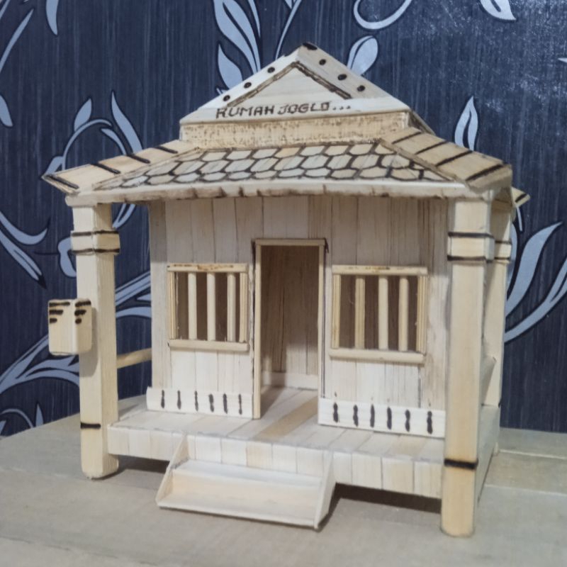 miniatur rumah adat joglo stick es krim