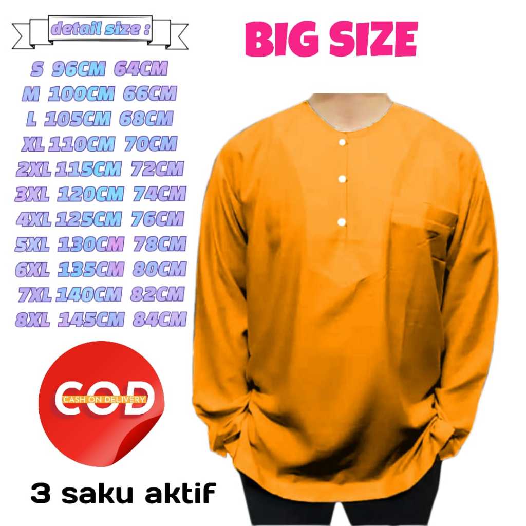 BAJU KOKO PRIA DEWASA TANPA KERAH/KERAH BULAT/BEST YEAR /KOKO CANTIK/KOKO MUSLIM/KOKO BIG SIZE/JUMBO