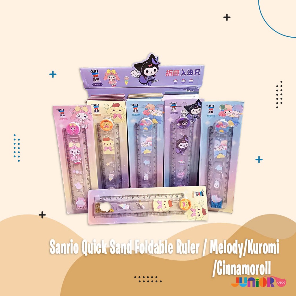 

Sanrio Quick Sand Foldable Ruler / Melody/Kuromi/Cinnamoroll
