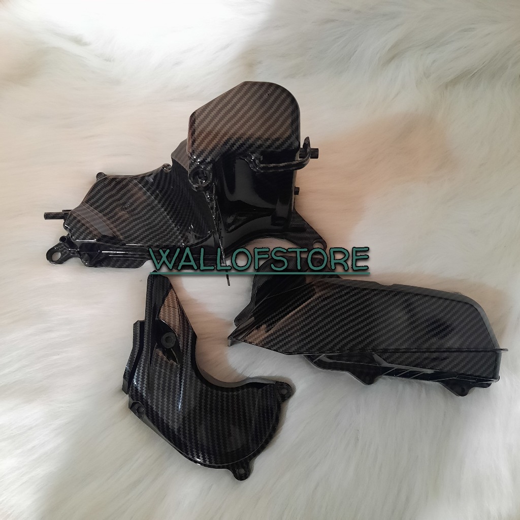 Paket Cover Tutup Box-Filter-Duct Air Mio M3-Z-S 125 / Soul GT 125 / X-Ride 125 / Fino 125 Carbon