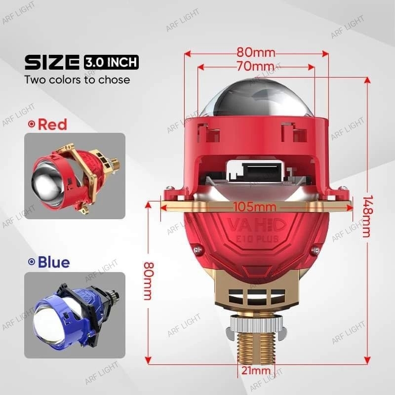 Projector biled vahid E10+ kembaran E10 blue lens garansi 2 tahun original