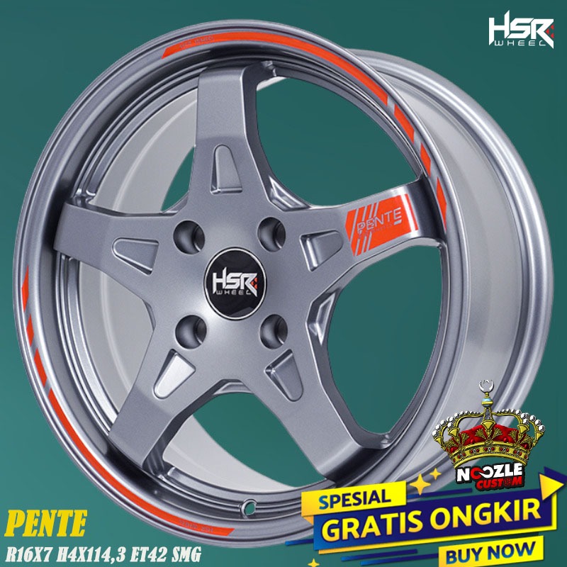 Velg Mobil avanza Xemia Ring 16 Single PCD Pelek Racing HSR Terbaru Ring 16