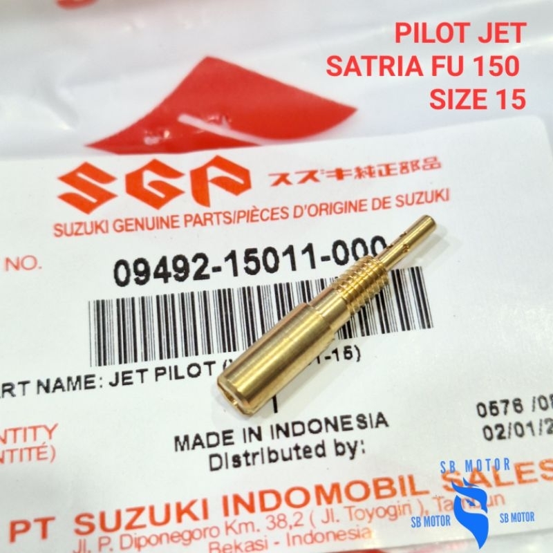 PILOT JET ZET SATRIA FU 150 KARBU ASLI SGP HIGH QUALITY