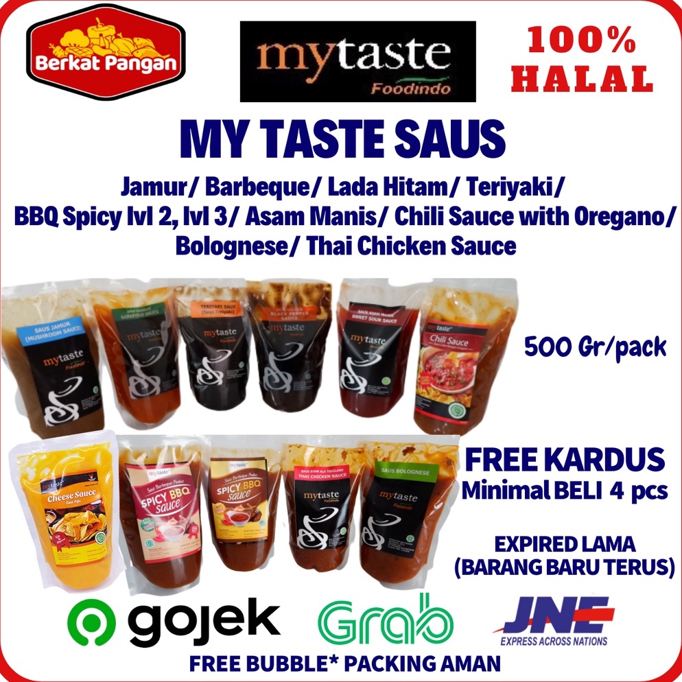 

Past! Murah MyTaste Saus Jamur / Barbeque/ Lada Hitam / Teriyaki / BBQ Spicy/ Asam manis/ Chili Saus My taste Good product