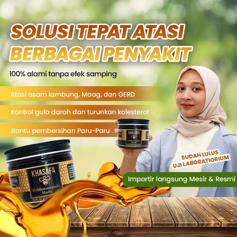

Madu Khasafa Habbatussauda Mesir 500g.