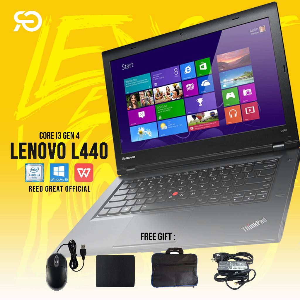 LAPTOP LENOVO THINKPAD L440 INTEL CORE i3 GEN 4 RAM 8GB/16GB SSD 128GB/256GB/512GB BEST SELLER TERMU