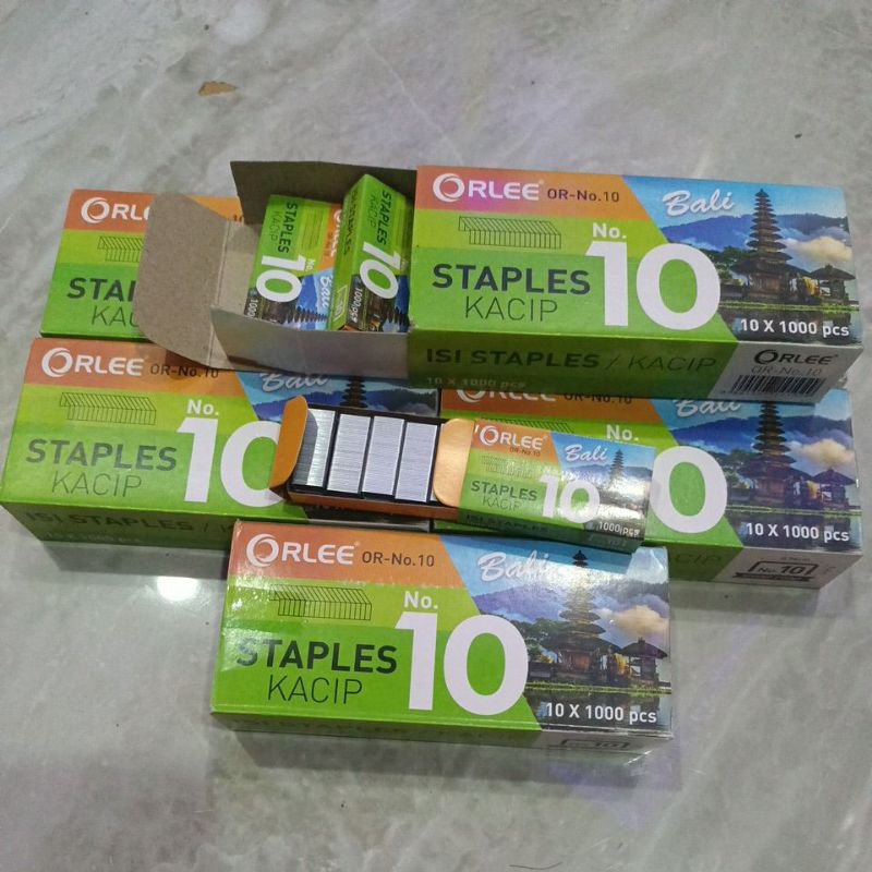 

Isi staples kuat terjamin Orlee 1pack 1 dus kecil