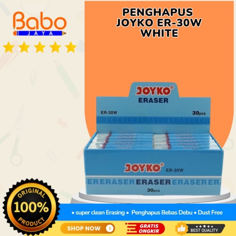 

BABO JAYA PENGHAPUS PENSIL JOYKO ER-30W WHITE