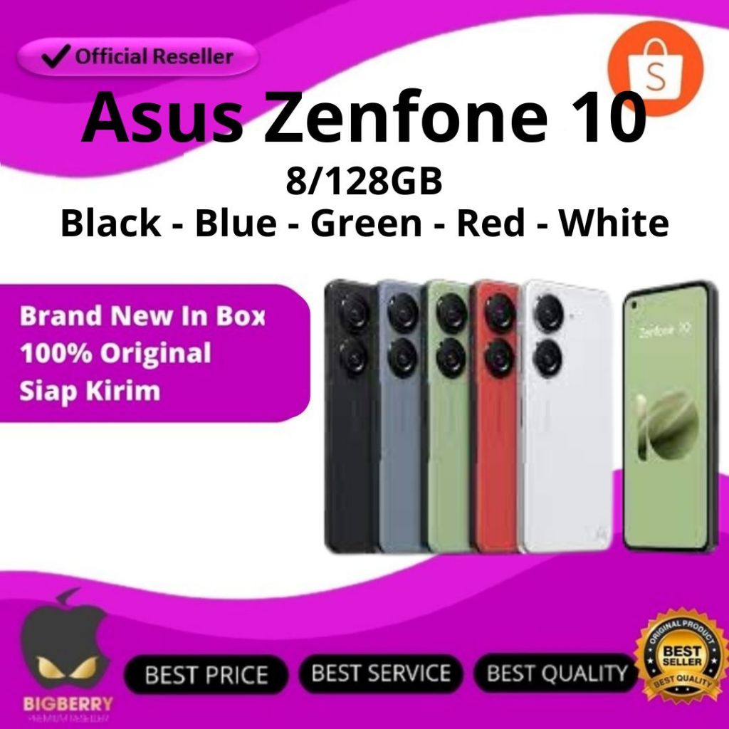 (RESMI) Asus Zenfone 10 5G 8/128GB 8/256GB 16/512GB Black Green Blue Red