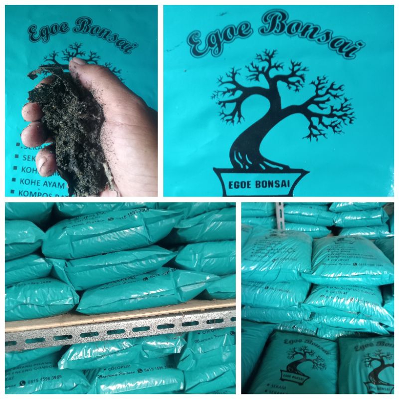 kompos daun bambu fermentasi pupuk organik 3 kg