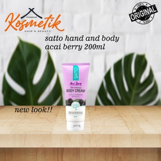 SATTO HANDBODY ACAI BERRY WHITENING BODY CREAM TRIPLE MOISTURIZER 200ML
