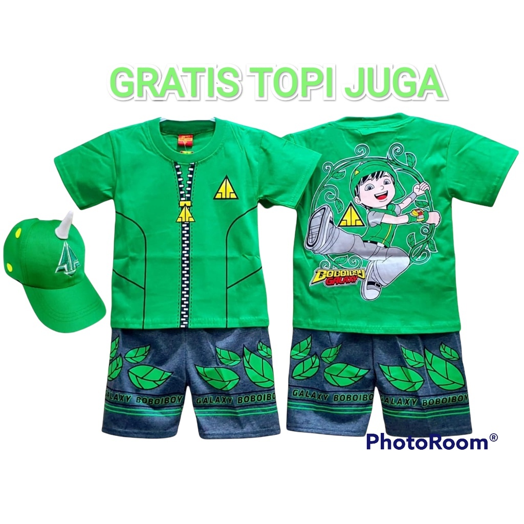 BAJU ANAK KOSTUM BOBOIBOY DAUN TERBARU TERLARIS / KOSTUM BAJU HIJAU DAUN BOBOIBOY BAJU ANAK BOBOIBOY