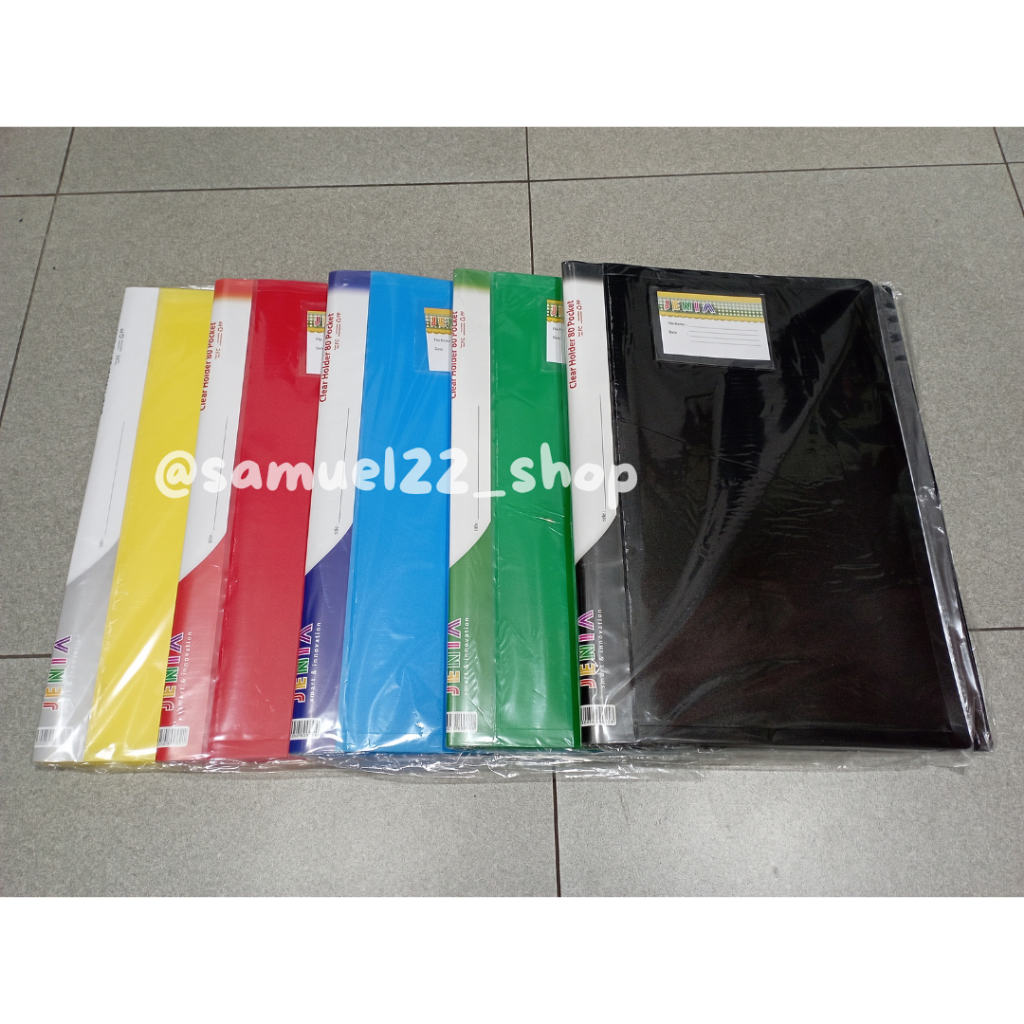 Map Clear Holder Document Keeper Display Book F4 Isi 80 Pocket Jenia