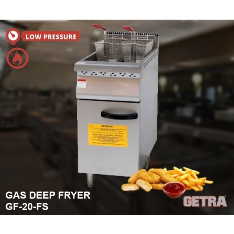 GETRA GF-20-FS Penggorengan Kentang Penggorengan GETRA Serbaguna Deep Fryer Gas 20 LITER dengan Ther