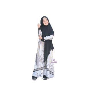 SUKAHIJAB - Imperata Cylindrica Baju Anak Terbaru Girl Gamis Muslimah Kekinian Motif Printing Bahan 