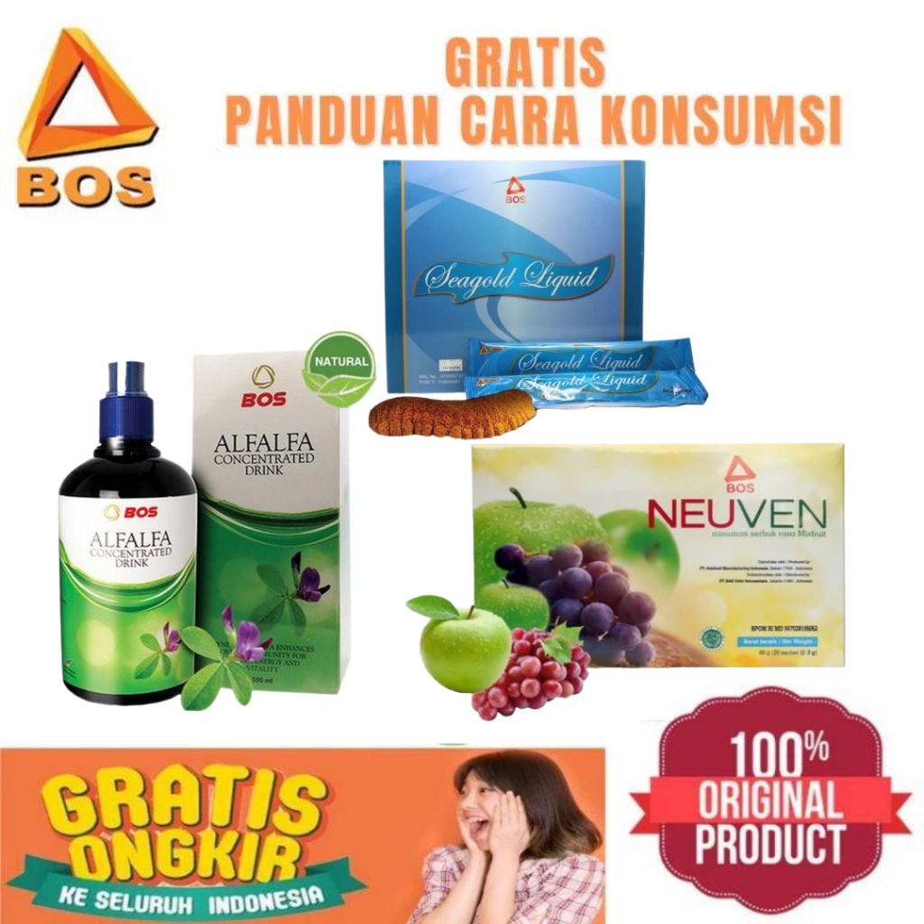 Neuven, Alfalfa dan Seagold Paket Maksimal Promil (1 Neuven, 1 Alfalfa, 1 Seagold) 100% Original