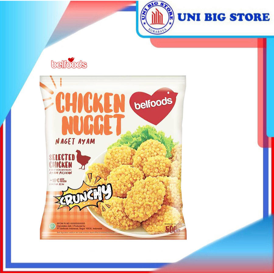 

Belfoods Chicken Nugget Crunchy Bubble Crumb 500 gr Nuget Ayam Krispi
