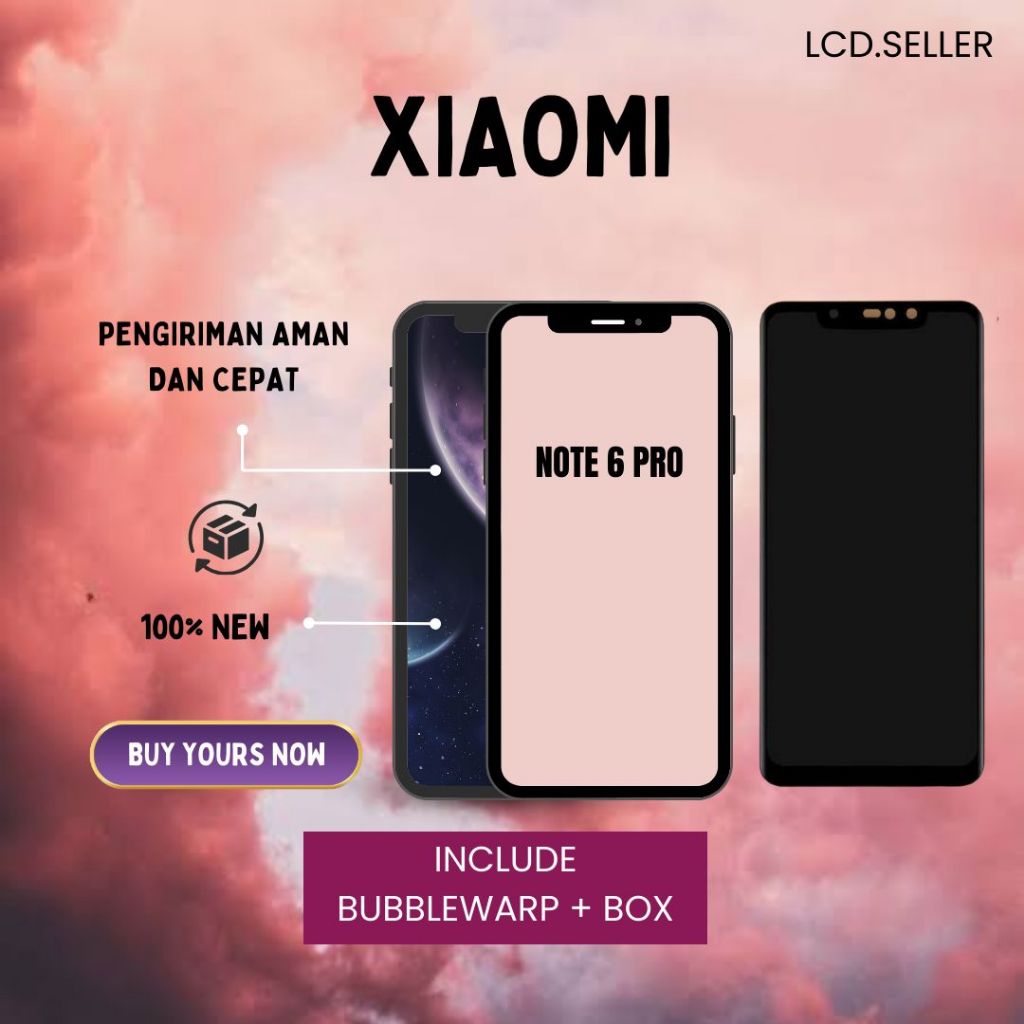 LCD FULLSET TOUCHSCREEN XIAOMI REDMI NOTE 6 PRO ORI