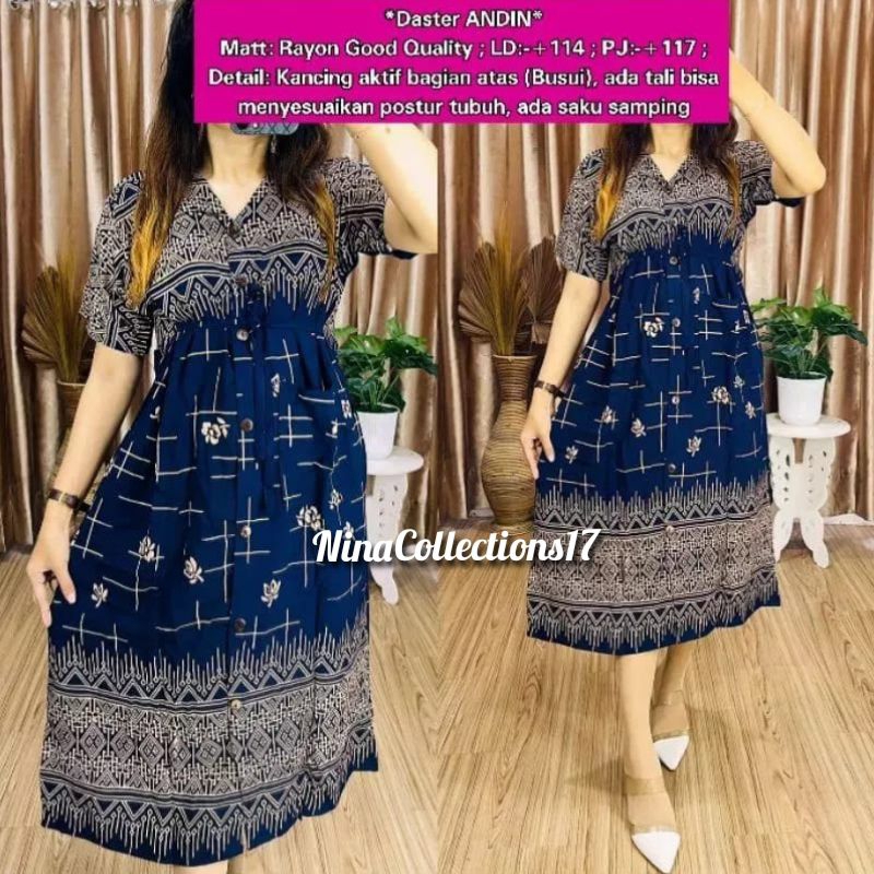 Daster Andin Pagar / Daster Andin Motif / Daster Andin Rayon / Daster BUSUI / Daster Rayon Premium /