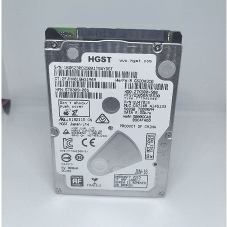 Hardisk 500 Gb Hitachi / HGST Tipis/Slim -HDD SATA 2.5 inchi -HDD 500Gb