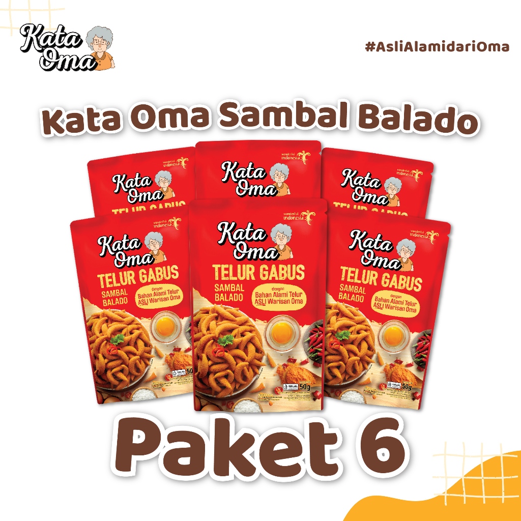 

NEW ! KATA OMA SAMBAL BALADO PAKET ISI 6