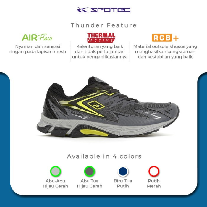 Sepatub Pria / Sepatu Running / Spotec / Thunder