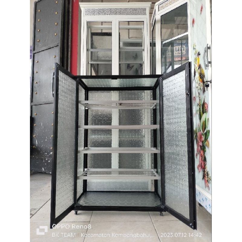 RAK SEPATU/RAK ALUMINIUM KACA