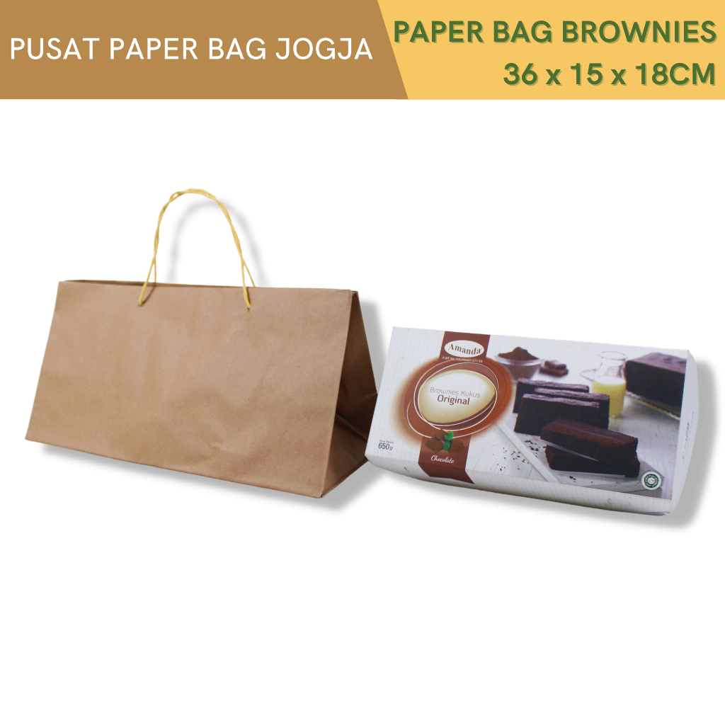 

Paperbag / Paper bag brownies / Paperbag Roti ukuran 36 x 15 x 18 cm